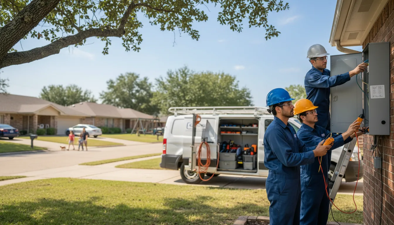 Certified electrician providing emergency electrical services in Hurst, IL